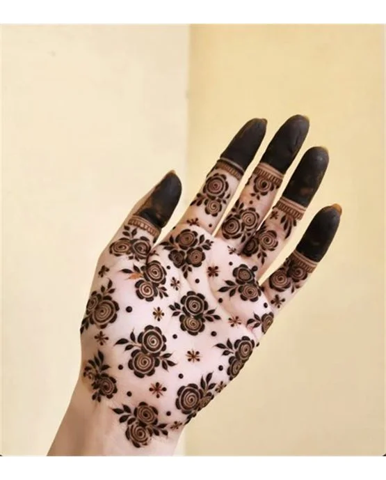 Classic Petal And Peacock Featuring Front Hand Mehndi Design